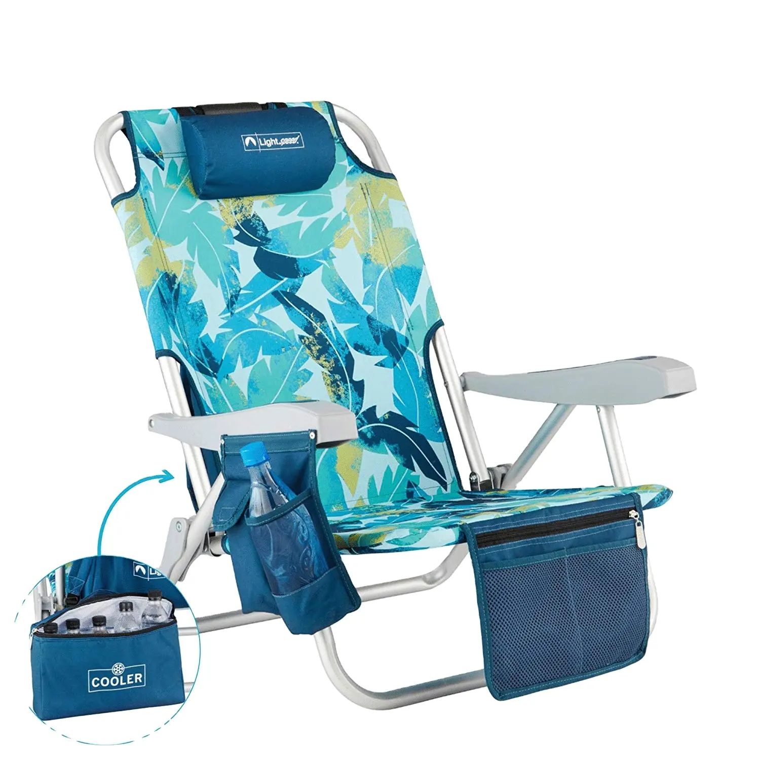 Venta al por mayor de aluminio plegable al aire libre portátil mochila Camping Silla de playa
