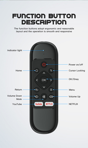 H6 2.4G Gyro Sensing Smart Mini Drahtlose Luftmaus & Tastatur Wiederauf ladbare IR-Steuerung TV Android Box Inklusive Kunststoff material - Product Image 6