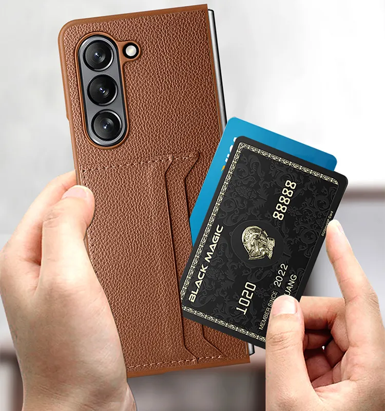 Слот для карт мобильного телефона Чехлы для Samsung z складной 5 кожаный чехол-накладка Роскошный чехол для телефона