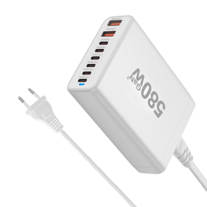 Yeni 580W masaüstü şarj cihazı 8-Port adaptörü çok fonksiyonlu PD3.1 galyum nitrür şarj kafa manyetik 580W 8-Port Gan adaptörü - Product Image 5