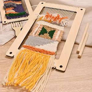木制迷你织机带织针儿童织机套装成人多工艺针织织机初学者 - Product Image 4