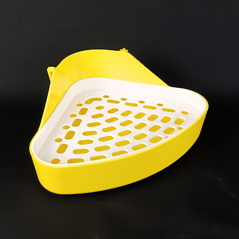 S size triangular toilet in yellow color