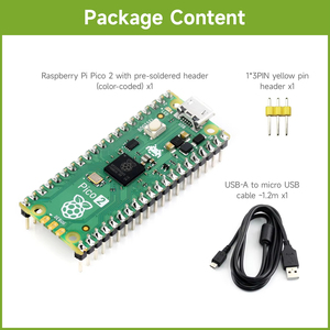 Raspberry Pi Pico 2 mikro denetleyici kartı, resmi RP2350 çip çift çekirdekli geliştirme kiti'ne dayanmaktadır.