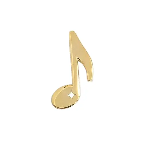 Fabricante de China, instrumento de banda personalizado de alta calidad, de nota musical Pin, insignias de Metal dorado, alfileres de solapa de esmalte duro suave para regalo