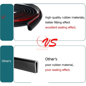 ยางรถยนต์ EPDM / PVC รูปตัว U แถบปิดขอบตู้แถบปิดผนึกโต๊ะกระจกแถบยางป้องกันขอบกันกระแทก - Product Image 3