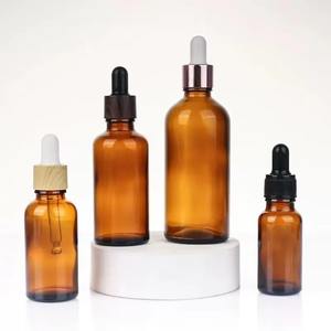 Yüksek kalite 30ml 50ml 100ml uçucu yağ Amber cam damlalıklı şişe