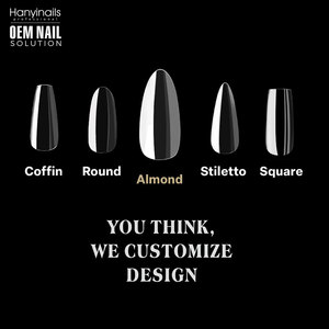 OEM kendi marka jel X İpuçları Pro kutusu uzun Stiletto-B yumuşak tırnak uzatma İpuçları yarım kapak tasarımı için basın-tırnakları - Product Image 6
