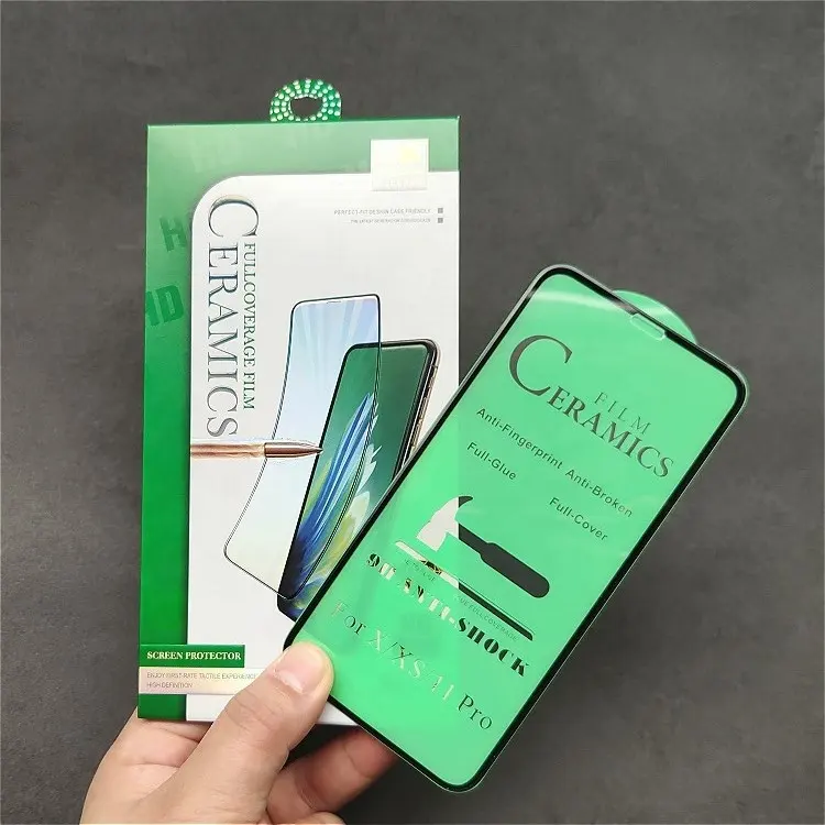 Cerâmica anti protetor de tela azul para iPhone filme vidro protetor de tela para Samsung j7 prime cerâmica