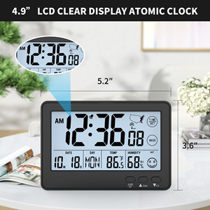 LCD Atomic Wanduhr Digital Church Clock Auto Time Calibra tion Timer Multifunktion skalen der Radio Wave Wecker - Product Image 3
