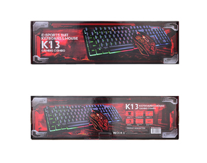 Juego de mini ratón y teclado con cable USB con luces LED Combos de teclado y ratón para juegos para computadora y computadora portátil - Product Image 6