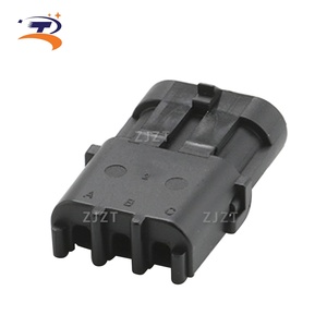 Conector de coche Delphi de 3 núcleos, enchufe de arnés de cables impermeable para uso automotriz, género masculino 12010717 - Product Image 3