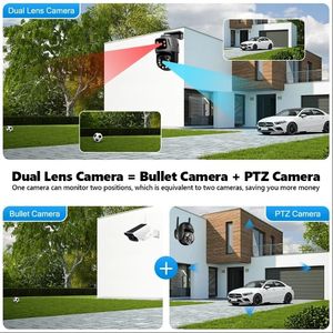 ICsee 16CH 6MP POE PTZ Kit fotocamera CCTV sistema Poe H.265 16ch NVR Auto Tracking PTZ 16CH doppio obiettivo sistema di telecamere di sicurezza POE - Product Image 6