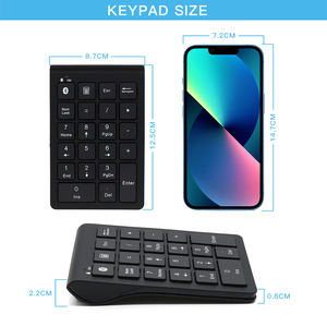Teclado numérico inalámbrico para ordenador portátil, accesorio silencioso personalizado con Bluetooth, 22 teclas, numérico, para MacBook, escritorio, PC - Product Image 6