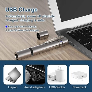 USB-Aufladung Interaktiver Katzenspielzeug-Laserpointer mit 5 Mustern Langstrecken-und 3 Modi Training Chaser Dog Toy - Product Image 3