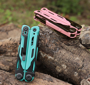 GHK DIY Survival Camping <span class=keywords><strong>Multi</strong></span> <span class=keywords><strong>tool</strong></span> Zange Full Locking Pocket 17 Funktionen Edelstahl Metrische Farbe Griff Gürtel Clip Wandern - Product Image 3