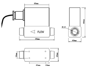HAFS5012EXアルミニウム合金ガス流量計RS485アナログ出力1-5デジタル出力I2C - Product Image 5