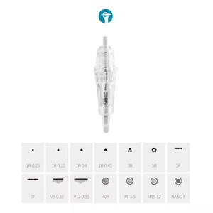 Famisoo 25mmオンブル眉毛使い捨てPMU針N6II用ナノサイズ1RLタトゥーニードルプライベートラベル永久化粧機 - Product Image 4