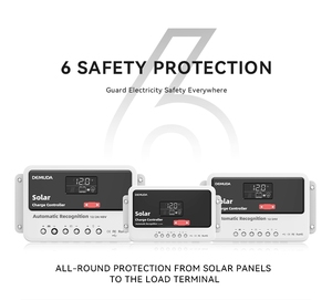 智能太阳能电池板系统充电调节器离网12V 24V 48v自动10A 20A 30A 40A 50A 60A混合脉宽调制太阳能充电器控制器 - Product Image 3