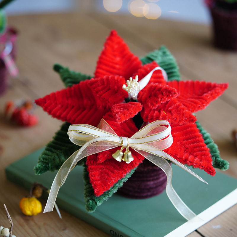Plantas en macetas rojas de Navidad (Pack de materiales)