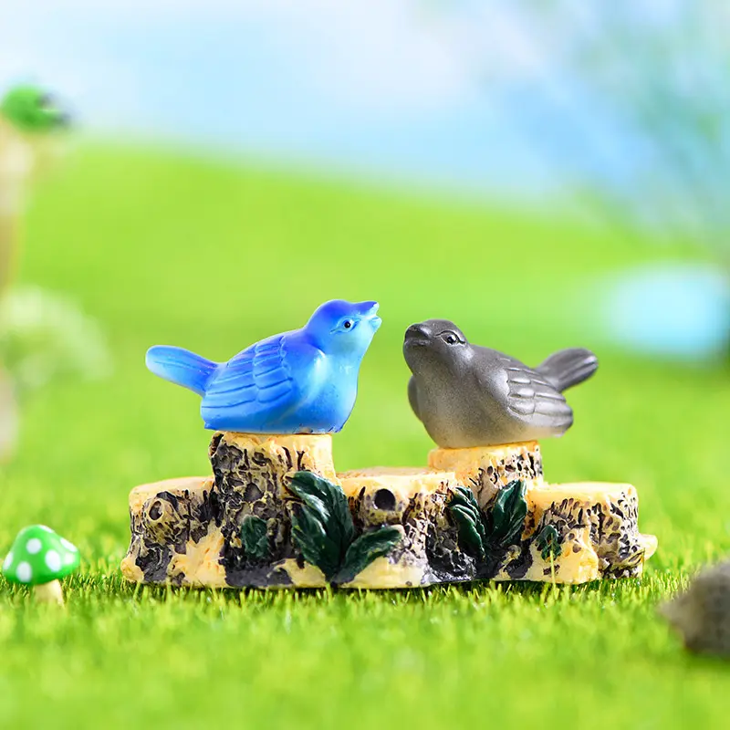 2,9 cm Aves Mini Moss Terrário Artesanato Presente Boneca Casa Acessório Miniaturas Brinquedos Fairy Garden Decoração