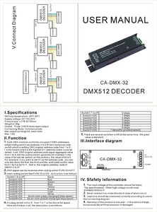 3/4 Channels <strong>DMX512</strong> <strong>Decoder</strong> 12V 24V Max 5Ax3CH RGB <strong>LED</strong> Controller Common Anode DMX Dimmer <strong>Output</strong> to RGB <strong>LED</strong> Light - Product Image 2
