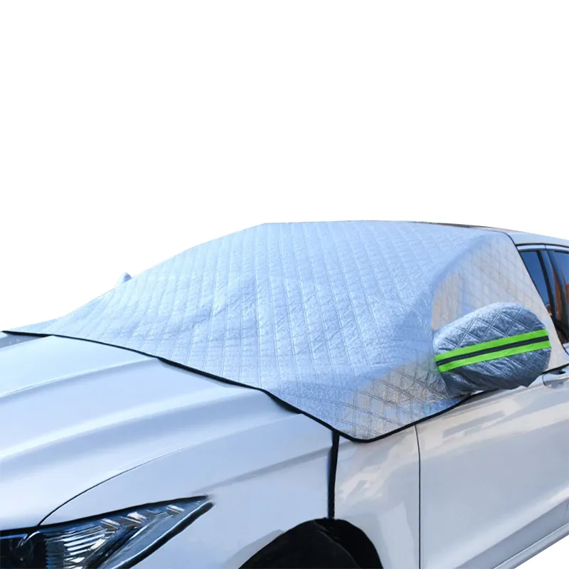 Pare-soleil de voiture anti-neige demi-couverture feuille d'aluminium pare-brise avant de voiture couverture en verre