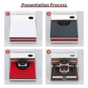 Tripitaka-Bloc de notas 3D para manualidades, colección de cubo, Bloc de notas en forma de bloque de construcción con soporte de bolígrafo Acrílico - Product Image 5