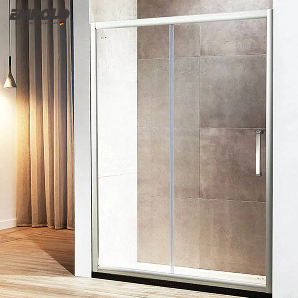 Desain Modern shower kabin kaca pintu Pancuran bingkai baja antikarat shower kamar pintu geser