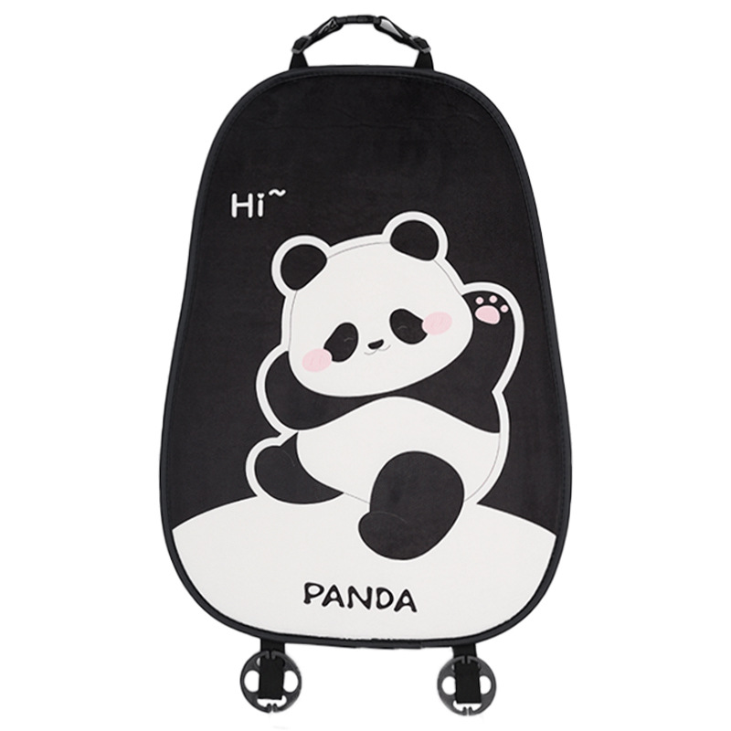 Coussin de siège et dossier en forme de panda en peluche