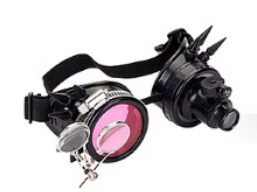 Lunettes Steampunk à lumière LED