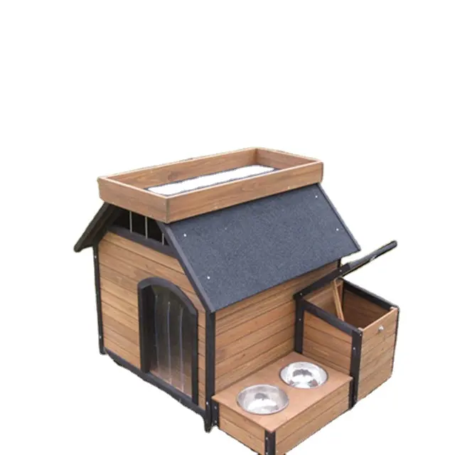 Niche en bois pour chien, grand gabarit