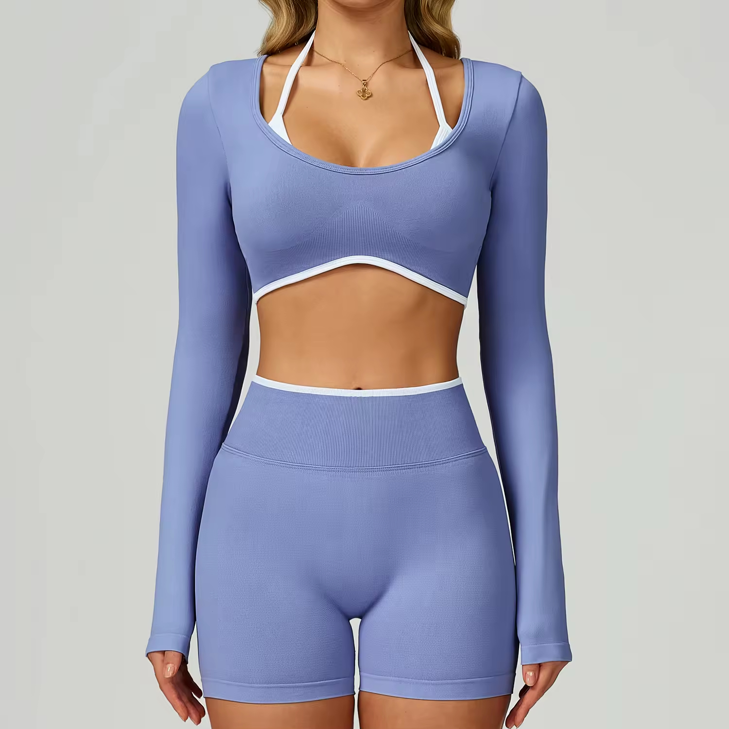 Hauts - Bleu clair + Blanc