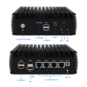 Intel Celeron N5105 2.5Gbe Micro Firewall Appliance Mini PC 8GB <strong>DDR4</strong> 128GB M.2 NVMe PICe SSD Fanless Mini <strong>Desktop</strong> <strong>Computer</strong> - Product Image 5