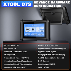 D7S All System Diagnostic Tool ECU Coding Scanner Auto <strong>Key</strong> <strong>Programmer</strong> With 38 Reset Function Active Test Code Reader PK D7