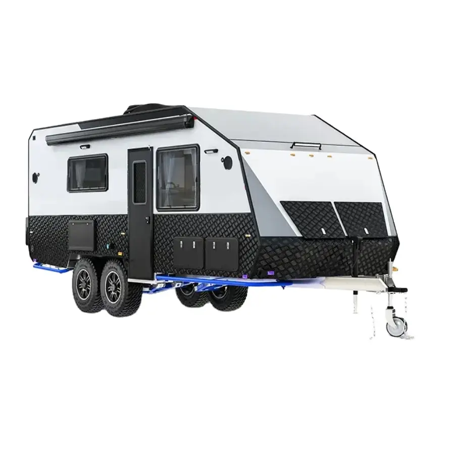 Available Factory Custom Off Road Small Camper Trailer Luxury Off Road Compact Caravan with tent rv Camper Travel Trailer