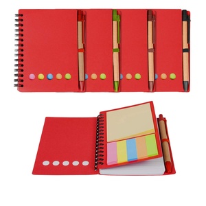 Bloc de notas personalizado con logotipo A5 A6, Mini cuaderno pequeño promocional, cuaderno ecológico de notas recicladas, Bloc de notas con bolígrafo y notas adhesivas - Product Image 1