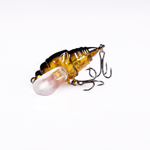 WEI 5cm 6gトップウォーター淡水昆虫セミプロップハードプラスチックバス釣りルアー