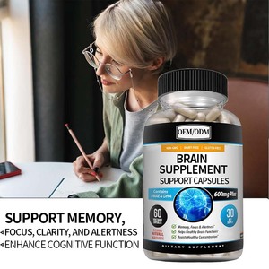 OEM Neuro Brain Cápsulas para la memoria y el enfoque Nootropic Brain Support Suplemento para el Apoyo cerebral