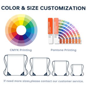 Wholesale Customized Polyester Nylon Drawstring Sports Backpack Ribbon Handle Promotional Shopping Letter <strong>Pattern</strong> <strong>Draw</strong> <strong>Bags</strong> - Product Image 2