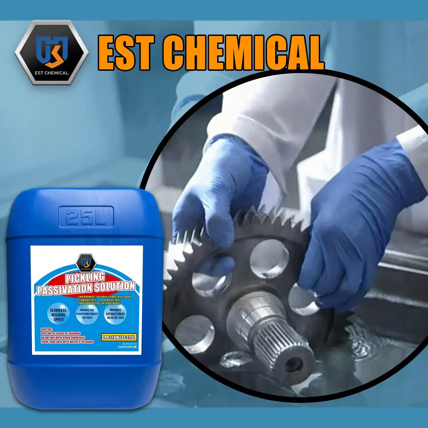 Agente de pasivación inhibidor de corrosión químico de limpieza SS para solución de pasivación de acero inoxidable para cobre