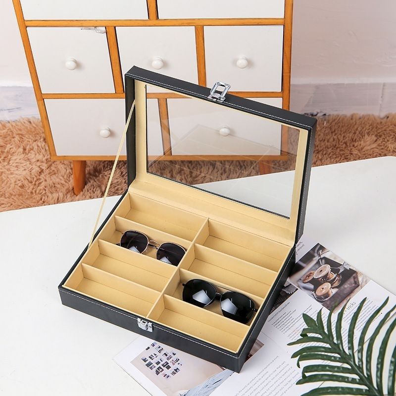 8-piece beige eyeglass case - quality guaranteed