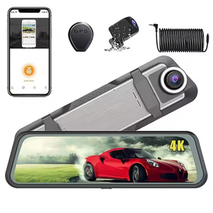 带4k分辨率的10英寸后视镜前后视图3通道镜头WiFi车载DVR带3K 4k存储卡记录器 - Product Image 1