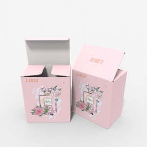 Pembe Girly tasarım parfüm şişe ambalajlama kutu 10ml 20ml 30ml 50ml parfüm özel kağıt kutu parçalanabilir kozmetik kağıdı posta gönderim kutusu - Product Image 1