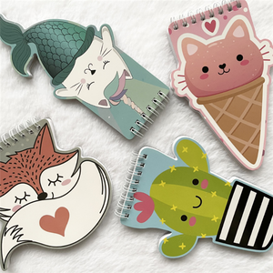 可爱不规则形状狐狸仙人掌猫螺旋笔记本定制便签 - Product Image 6