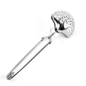 Kabuk şekilli çevre dostu paslanmaz çelik çay demlik seti kullanımlık aralığı difüzör bölme kaşık yapış çay filtreleri için gevşek - Product Image 1