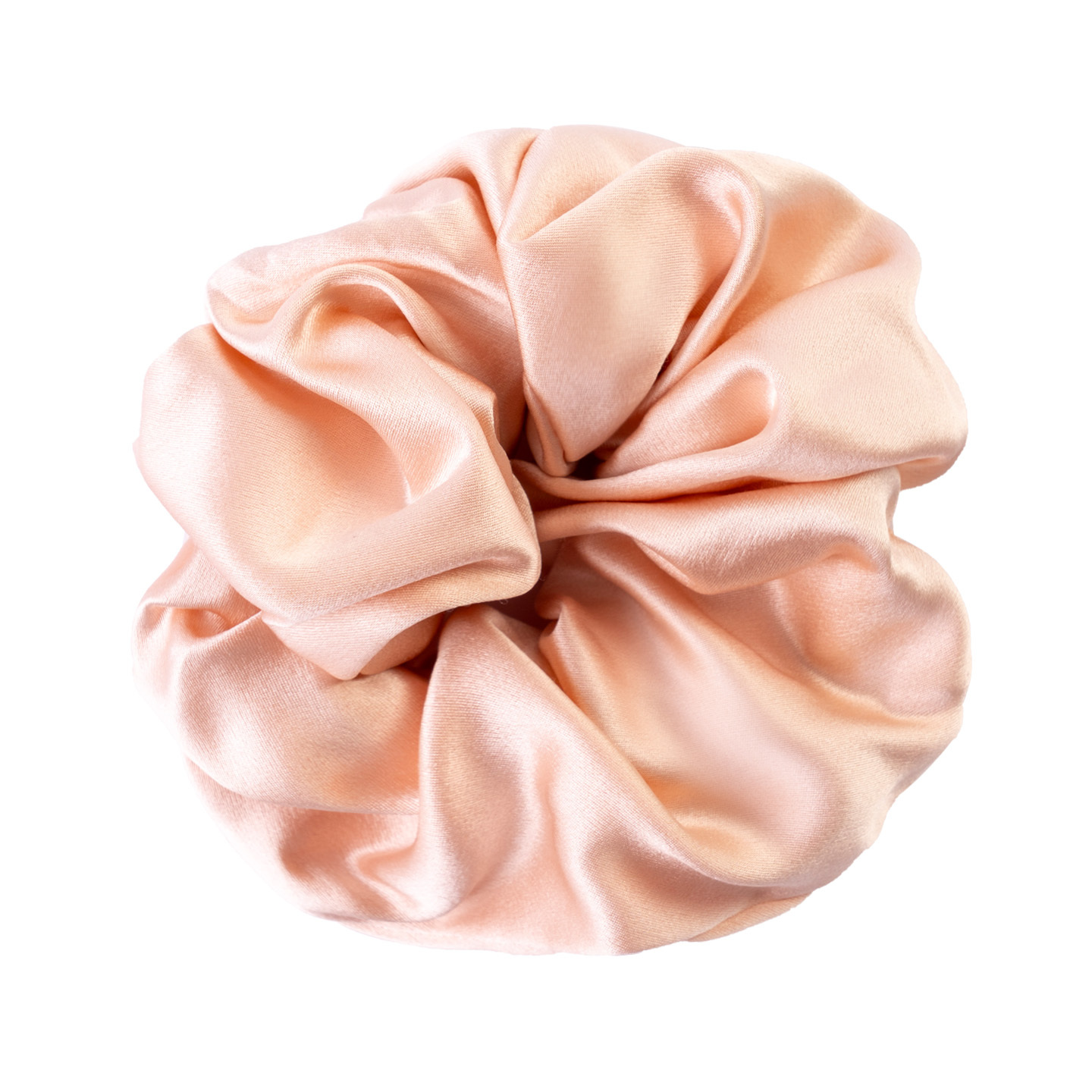 Élastique à cheveux en soie rose - 4 cm