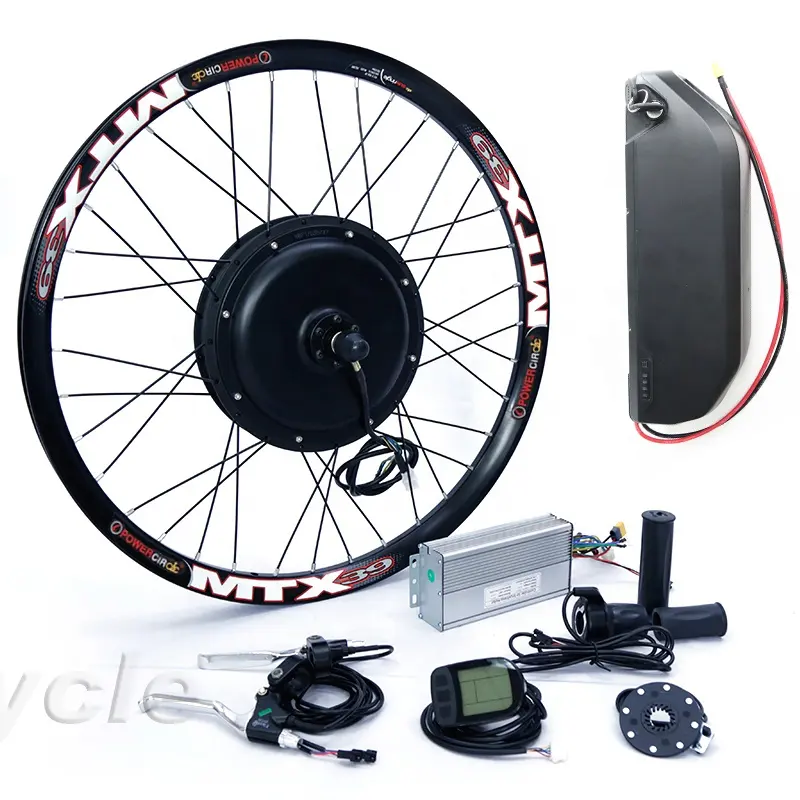 Kit de conversión de Motor de cubo de bicicleta eléctrica, pieza con batería opcional, 20 ", 29 pulgadas, MTX, 48v, 52v, 1500w, 2000w