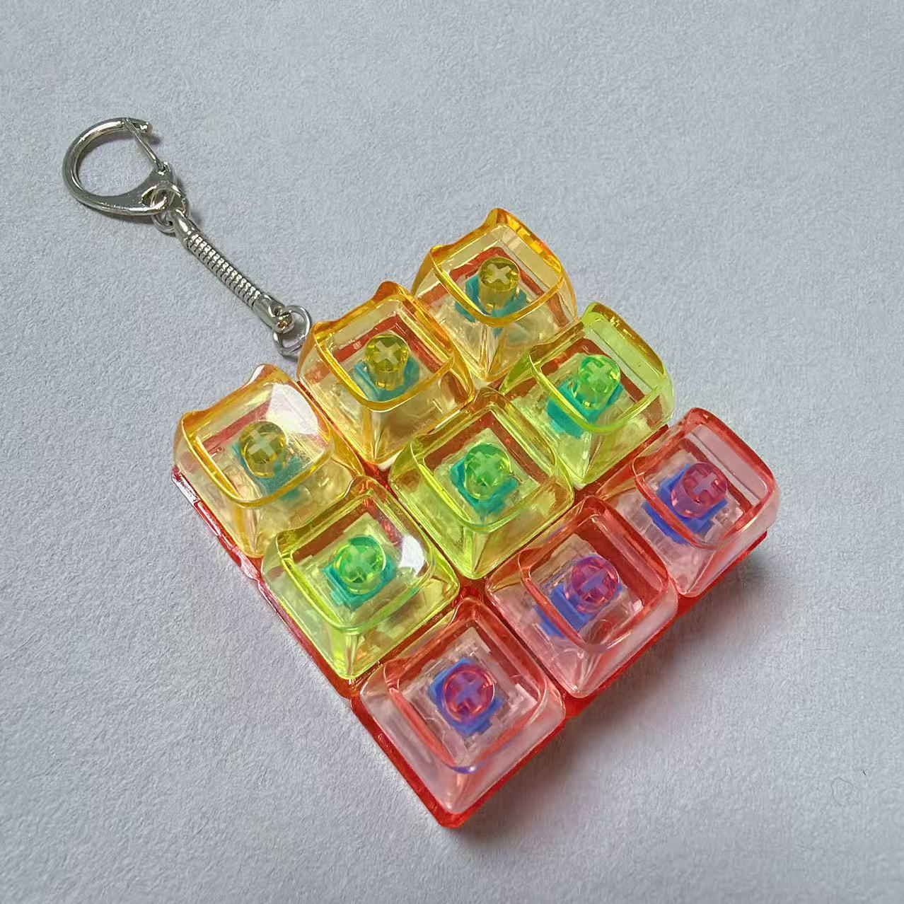 PC Nine Keys - Coque Rouge - Orange/Jaune/Rouge Chat