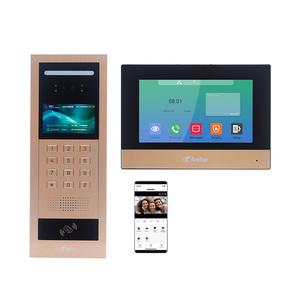 Kit de intercomunicador de timbre inteligente CAT5 Cable Digital IP Poe Citofono Wifi Tuya pantalla táctil sistema de intercomunicación de Audio y Vídeo de 7 pulgadas - Product Image 1