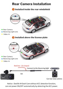 ブラックボックス車用防犯カメラ隠しダッシュカムWiFiナイトビジョン交通記録ドライバーレコーダー - Product Image 4